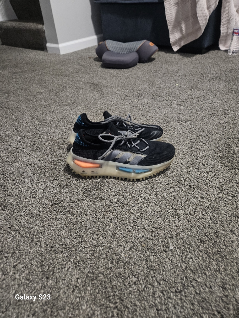 adidas NMD S1 Women’s 6 Black Teal Orange Boost Sneakers GW2186